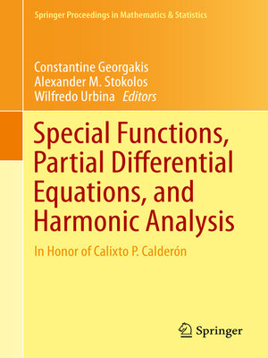 cover image of Special Functions, Partial Differential Equations, and Harmonic Analysis
